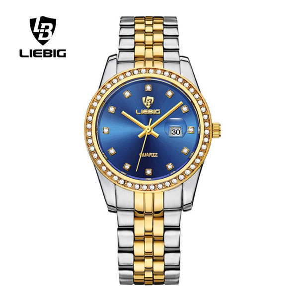New  Watch For Women Fashion Waterproofing quartz time and date Wrist watch Ladies Stainless steel clock Relógio Feminino L1038