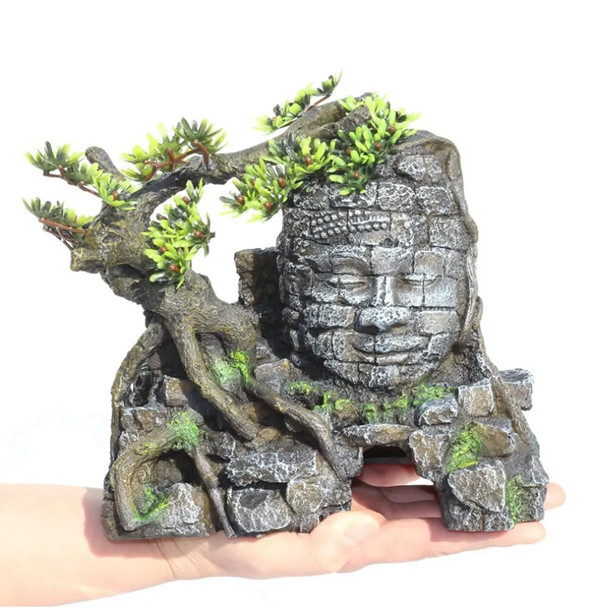 Aquarium Decoration Fish Tank Landscaping Fish Shelter Buddha Statue Ornaments Resin Crafts Aquascape Home Decor Accessories