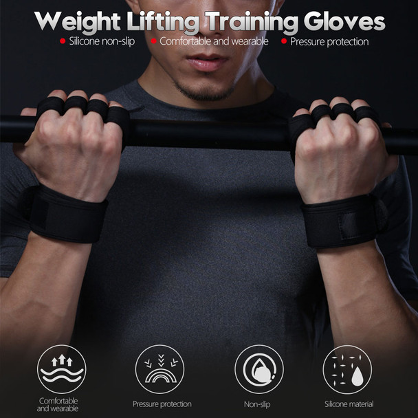 1 Pair Anti-slip Sports Gym Fitness Gloves Shockproof Weight Lifting Training Glove Half Finger MTB Cycling Gloves