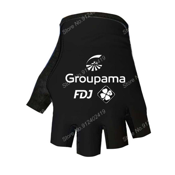 2021 Black FDJ Team Cycling Gloves Men Bicycle Gel Half Finger Gloves One Pair Size M-XL Guante Ciclismo Gant cyclisme