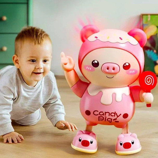 Electronic Pets Dancing Toy With Swing Light Music Cute Pig Cartoon Animal Baby Toys For Birthday New Year Xmas Gifts