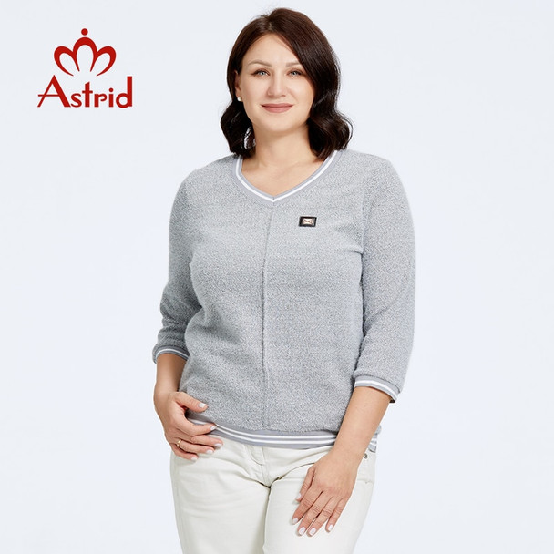 Astrid Women's Sweater Solid Trends Top Long Sleeve Female Tees Plus Size Woman Pullovers Soft Knitted Jumpers Basic Clothing