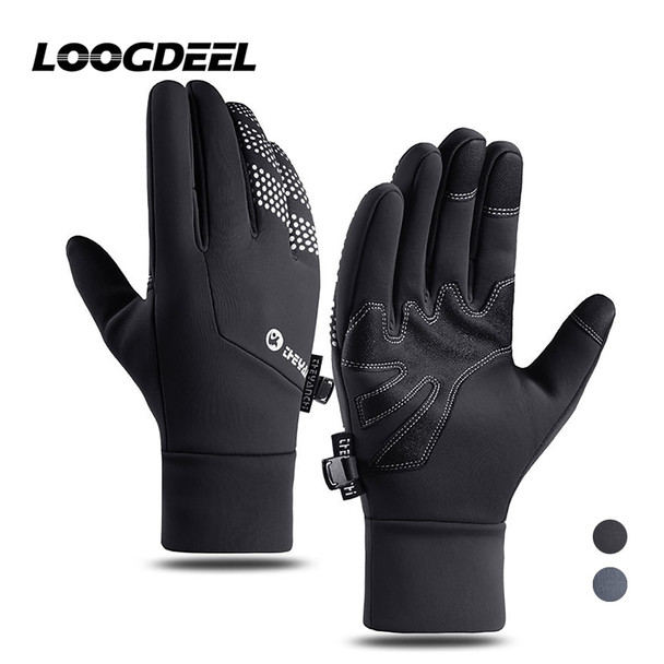 LOOGDEEL Cycling Gloves Women Men Windproof Warm Waterproof Non-slip Touch Screen Reflective Sports Bicycle Running Bike Gloves LOOGDEEL Cycling Gloves Women Men Windproof Warm Waterproof Non-slip Touch Screen Reflective Sports Bicycle Running Bike Gloves