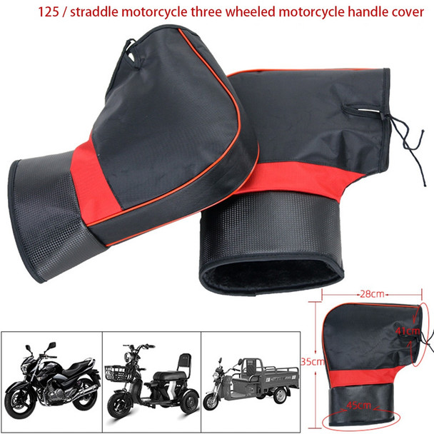 Protective Motorcycle Handlebar Muffs Scooter Thick Hand Warmer Grip Thermal Handle Bar Muff Rainproof Winter Warmer Gloves