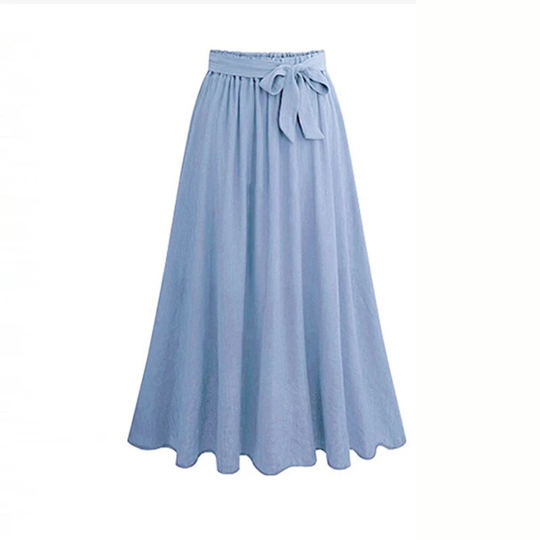 Casual Streetwear Plus Size Long Skirts Women Summer Chiffon Lace Up Bow Maxi Skirt Elegant Stretch High Waist Big Swing Faldas