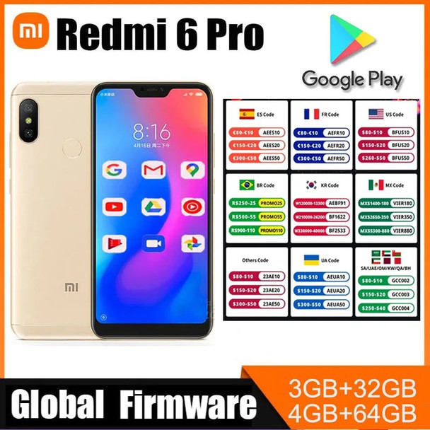 xiaomi Redmi 6 Pro Smartphone Snapdragon 625 Pixels 4000 mAh