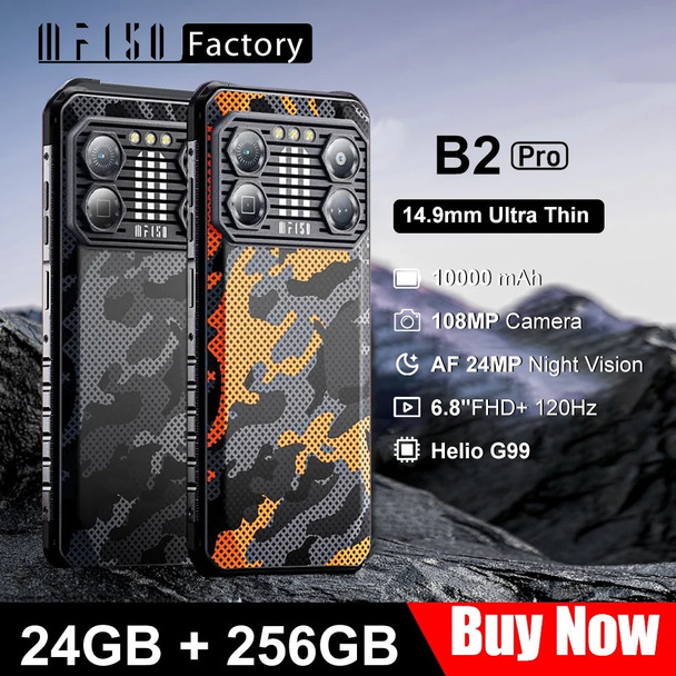 IIIF150 B2 Pro 24GB(12+12) 256GB 108MP Camera 6.8'' Screen Ultra-Thin Rugged 10000mAh Rugged Machine G99 120Hz