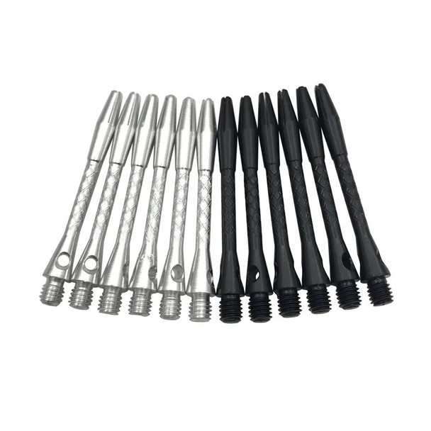 High-quality 6Pcs/Lot Darts Accessories Shaft Aluminium Alloy Material 45mm Shafts Silvery White And Black Two Colour Dart