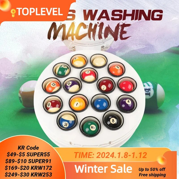 Billiard Ball Cleaner Machine Pool 16 balls Snooker 22 Balls Clean Automatic Washing Electronic Machine Ball Clean Accessories