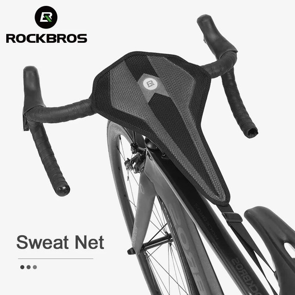 ROCKBROS Waterproof Bike Sweatband Cycling Riding Trainer Indoor Sweat Absorbing Cover Net Sports Frame MTB Bike Accessories