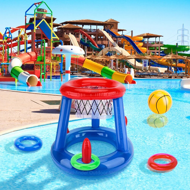 Outdoor Swimming Pool accessories Inflatable Ring Throwing Ferrule Game Set Floating Pool Toys Beach Fun Summer Water Toy