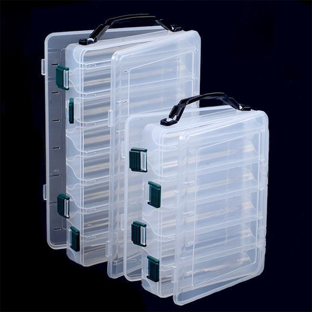 Large Fishing Tackle Boxes Double Layer Portable Lure Storage Multi Compartments Gear Tool Box Carry Plastic Case Bait Container