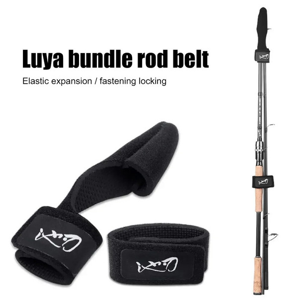 1-3sets Fishing Rod Tie Holder Strap Belt Elastic Lure Fishing Rod Holder Belt Strap Tip Guard Protector Angler Accessories Kit