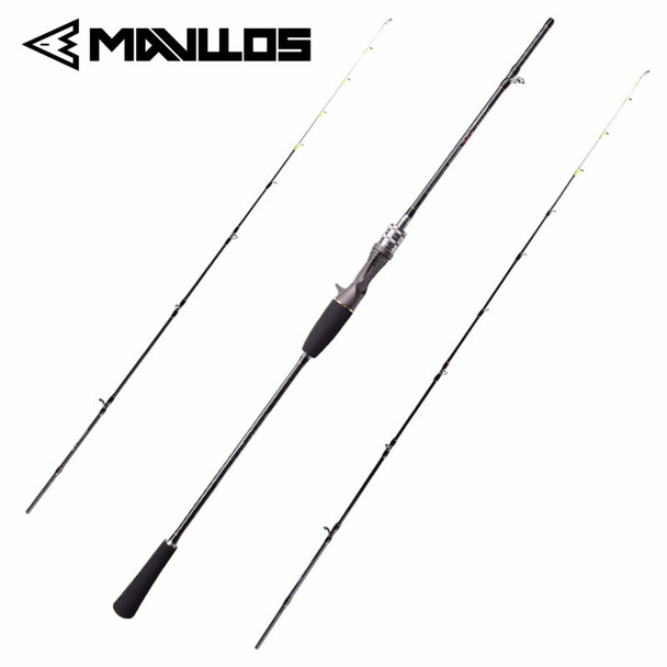 Mavllos Titanium Casting Fishing Rod Solid MH/LH Tips Lure 60-80g/80-120g Carbon Saltwater Octopus Fishing Jigging Rod