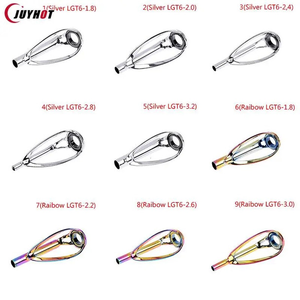 Fishing Rod Top Guides Free of Tangle Top Tips Repair Kit DIY Rod Building Eye Rings Guias de pesca Rod canne a peche guides