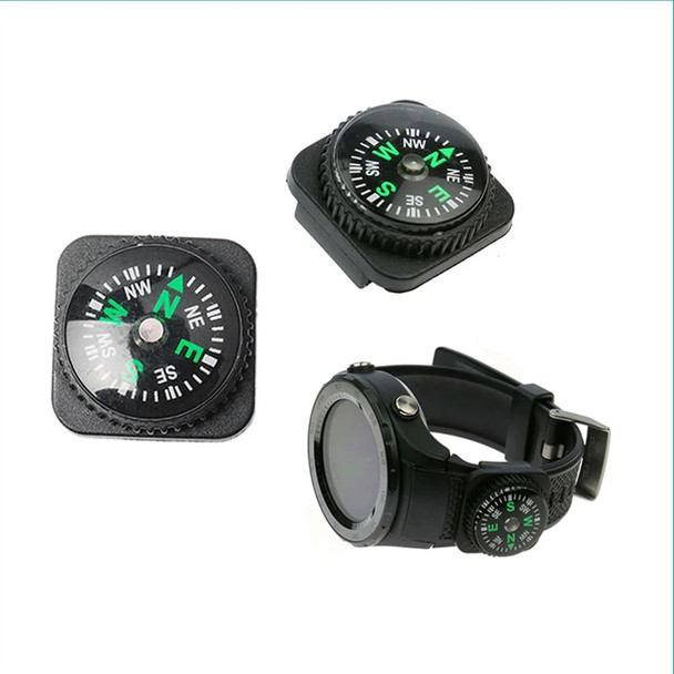 4pcs Belt Buckle Mini Compass Portable Button Compass for Survival Watch Band Paracord Bracelet Pack Emergency Navigation Tool