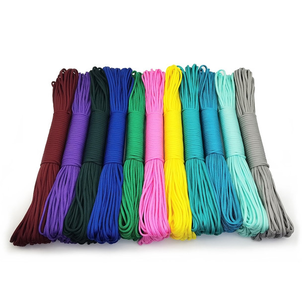 Dia 4 MM 5 10 20 31 Meters 7 stand Cores Paracord Parachute Cord Lanyard Tent Rope For Hiking Camping Clothesline DIY Bracelet
