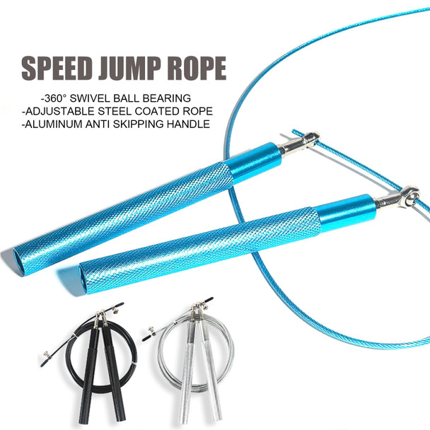 Speed Jump Rope 360° Swivel Ball Bearing Adjustable Steel Coated Rope Workout Fitness Training Boxing Exercises Skipping Ropes