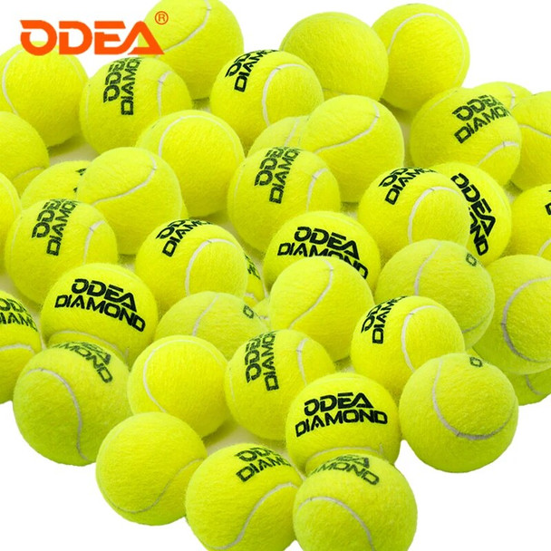 ODEA Tennis Balls Bulk Diamond Pressureless Practice Tennis Ball ITF Approved 60% Wool Rubber Liner Training Tennis Ball 30Pcs