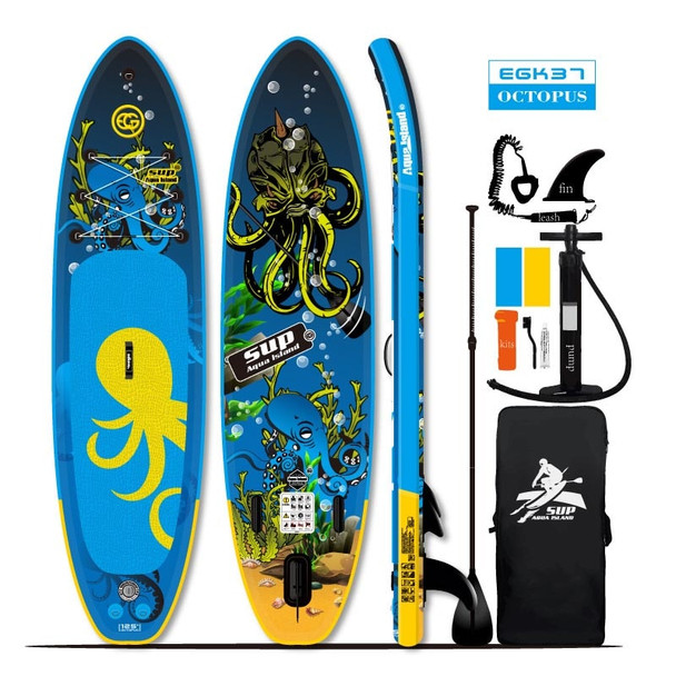 Double Layers Underwater Octopus Inflatable Paddle Board Octopus Stand Up SUP Surfboard Wter Wakeboard utdoor Paddleboard