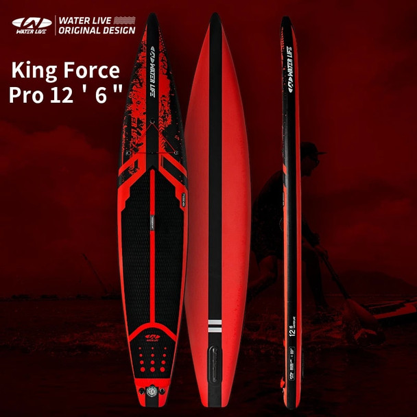 WATERLIVE ZHUMO PRO 12'6" Lightweight Carbon Fiber Surfboard Competition Type Sup Paddle Board Aquatic Standing Surfboard