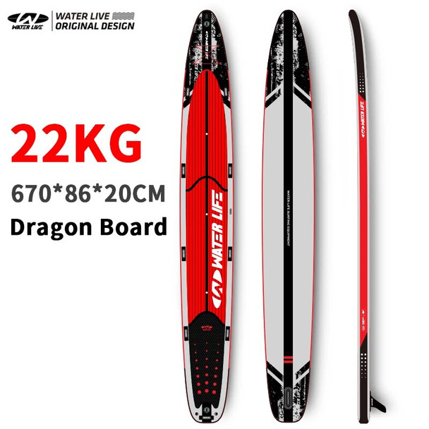 WATERLIVE 4 people SUP Inflatable Paddle Board Double Layer Inflatable Sapboard Stand Up Fun Water SAP Wakeboard 22'x34"x6"