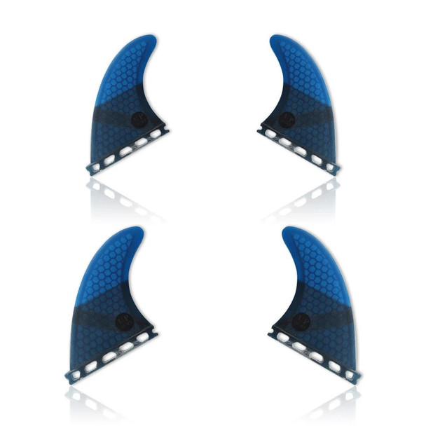 Surfboard Upsurf Future Size K2.1 Blue Color Quad Fin Set Paddleboard Accessories 4 pcs/set Fiberglass Honeycomb Surf Fins