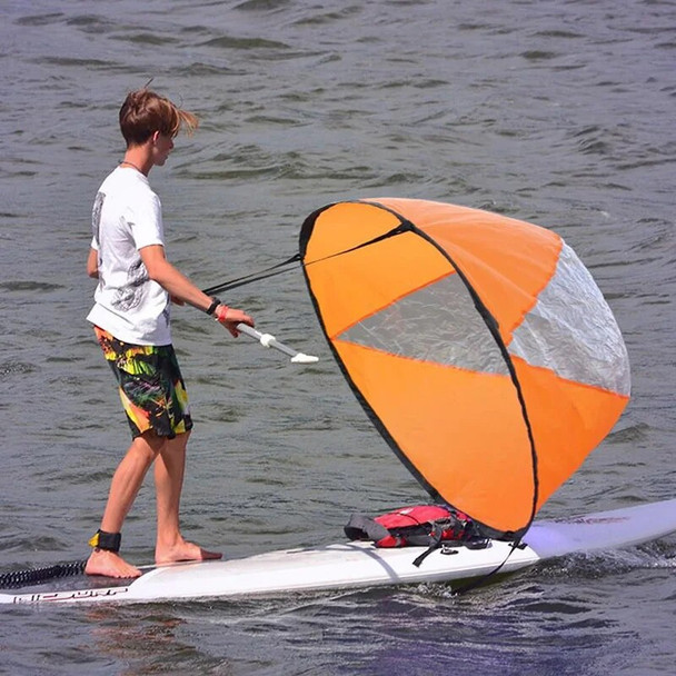 Sup Surfboard Accessories Downwind Paddle Inflatable Canoe Drag Sail Kayak Accessories With Transparent Window Folding Thrusters