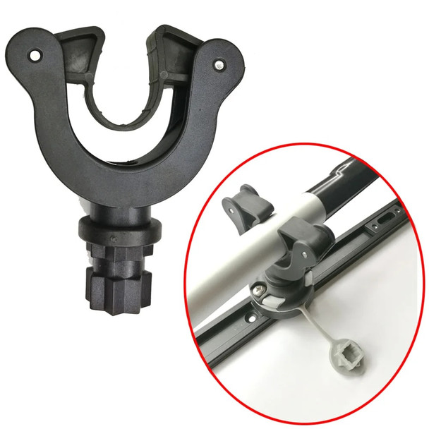 Rowing Inflatable Boat Kayak Paddle Holder Clip Track Mounted Oars Grip Supporter SUP Leash Plug Adapter