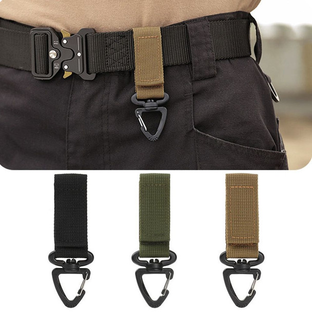 Outdoor Camping Hiking Molle Tactical Gear Nylon Ribbon Knapsack Keychain Triangle Backpack Waist Bag Fastener Hook Buckle