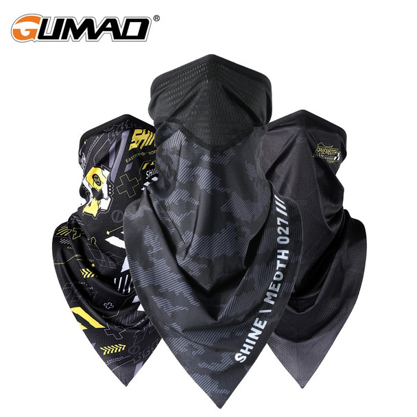 Men Summer Bandana Half Face Mask Ice Silk Breathable Sports Hunting Hunting Hiking Cycling Quick Drying Neck Gaiter Scarf Women