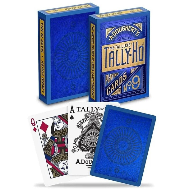 Tally-Ho Metalluxe Playing Cards USPCC Circel Back Deck Poker Size Card Games Magic Tricks Props