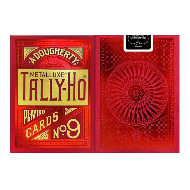 Tally-Ho Metalluxe Playing Cards USPCC Red Deck Card Games Magic Tricks Props for Magician Tally-Ho Metalluxe Playing Cards USPCC Red Deck Card Games Magic Tricks Props for Magician