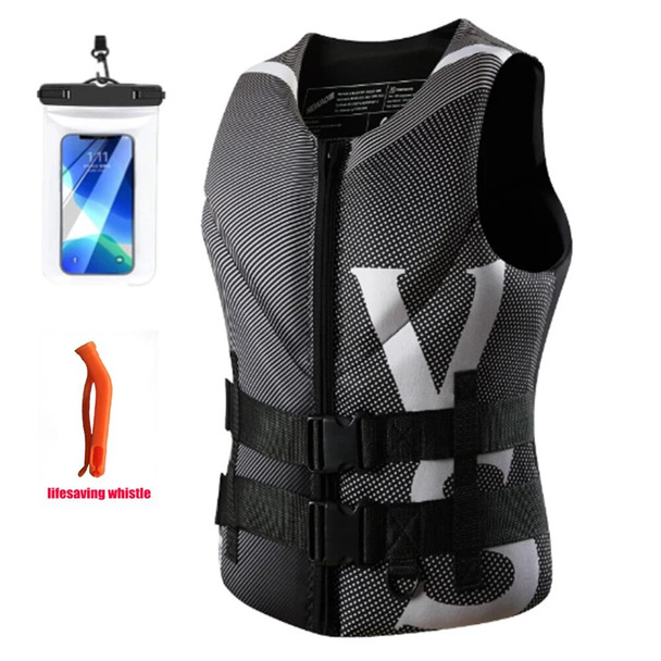 2022 New Adult Fashion Buoyancy Vest Neoprene Water Sports Life Jacket Swimming Surf Motorboat Fishing Kayak Safety Life Jacket