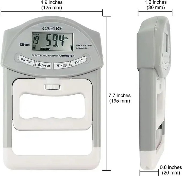 Roll over image to zoom in Digital Hand Dynamometer Grip Strength Measurement Meter Auto Capturing Electronic Hand Grip Power