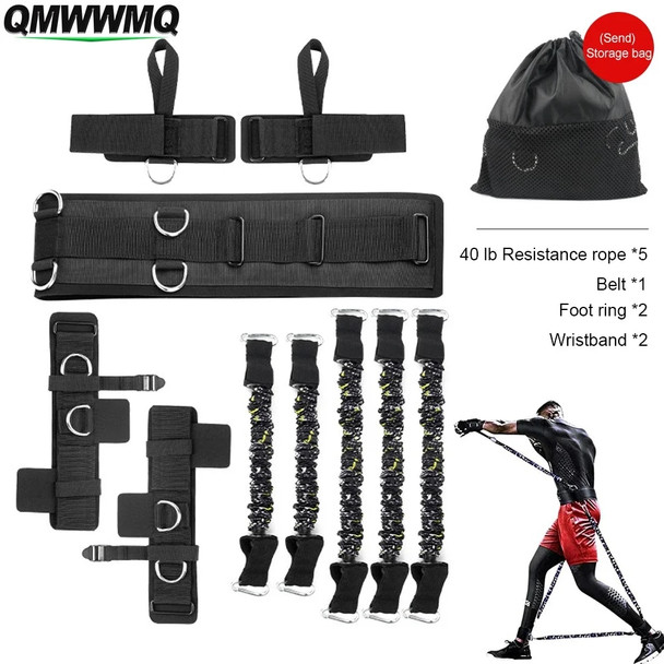 Boxing Resistance Bands Set for Speed and Agility, Workout Band Ankle Exercise Bands Legs Ankle Straps for Resistance Training