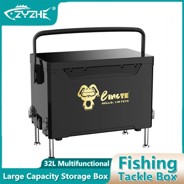 ZYZ Fishing Tackle Storage Box 32L Large Capacity Ultralight Fishing Box 250KG Load Capacities Sitable Portable Fishing Tools
