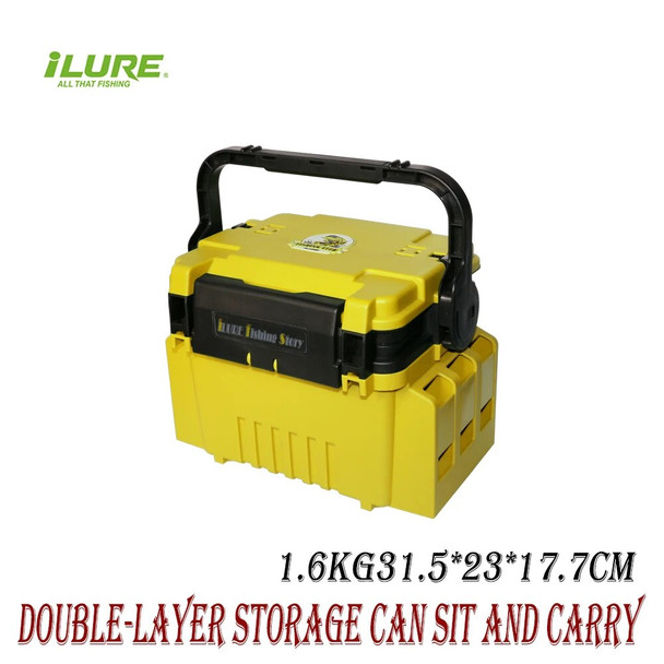 ILURE Large Multifunction Double Layer Fishing Tackle Box The Tools To Receive Sea Fishing Box Fishing Accessories Storage Box
