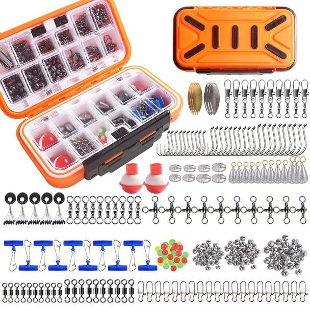 Arata Fishing Accessories Combination Set, Fish Hook, Floating Sea Tackle Box, Small Fi, 254 Pcs