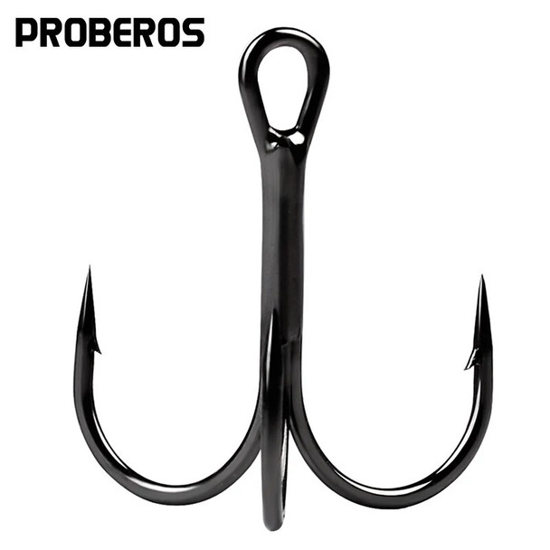 PROBEROS Fishing Hook 500PC High Carbon Steel Treble Hook 3/0#-14# Black/Red/Brown/Silver/Matte Tin Color FIshhooks PROBEROS Fishing Hook 500PC High Carbon Steel Treble Hook 3/0#-14# Black/Red/Brown/Silver/Matte Tin Color FIshhooks