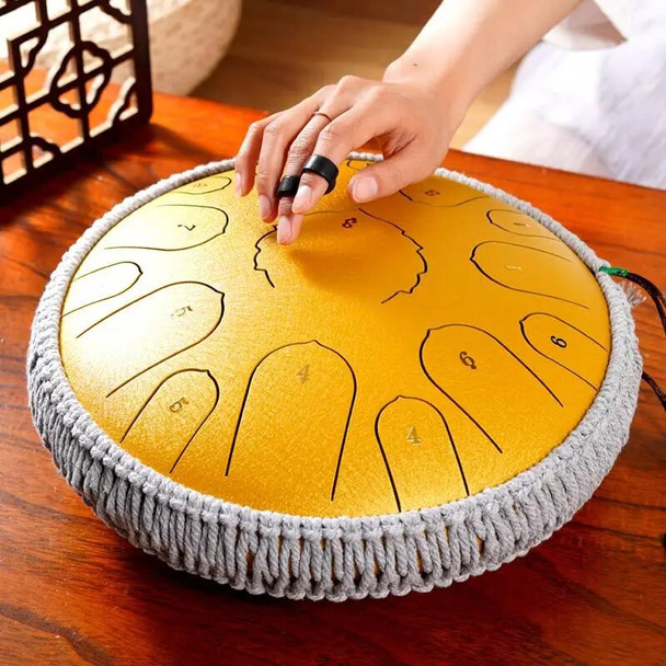 13 Inch 15 Tone Ethereal Drum Yellow Forgetting Worry Drum Tongue Drums Tambourine New Percussion Instruments Mini Music Drums