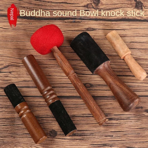 Handmade Tibetan Singing Bowl with Leather Stick, Buddhist Meditation, Sound Bowl, Knocking Hammer, Grinding Rod, Dropship