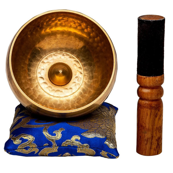Nepal Handmade Tibet Buddha Sound Bowl Yoga Meditation Chanting Bowl Brass Chime Handicraft music therapy Tibetan Singing Bowl