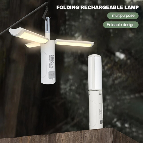 Foldable Camping Lantern Portable Power Bank Outdoor Lighting Flashlight Tent Light Led Rechargeable Emergency Equipment Lamps