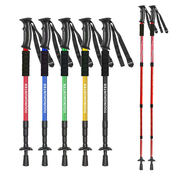 3 Section 7075 Aluminum Custom Trekking Pole Trekking Poles Telescopic Nordic Walking Stick