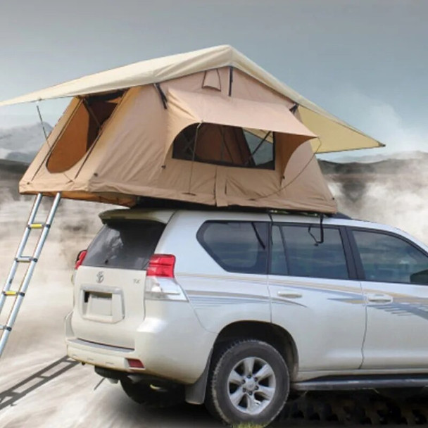 Factory Outdoor Camping Awning Car Soft Shell Roof Top Tent Bed Luxury Car Roof Bed Folding for SUV Car Free Ladder