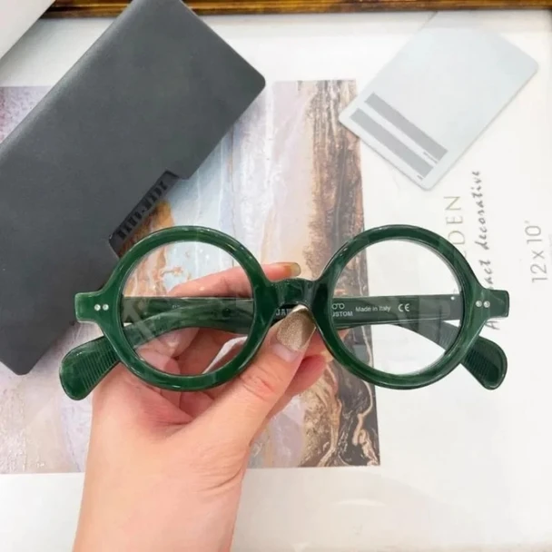 TART-Big Round Thick Acetate Frame Glasses for Men and Women Reading Optical Prescription Eyeglasses Myopia Fashion High Quality