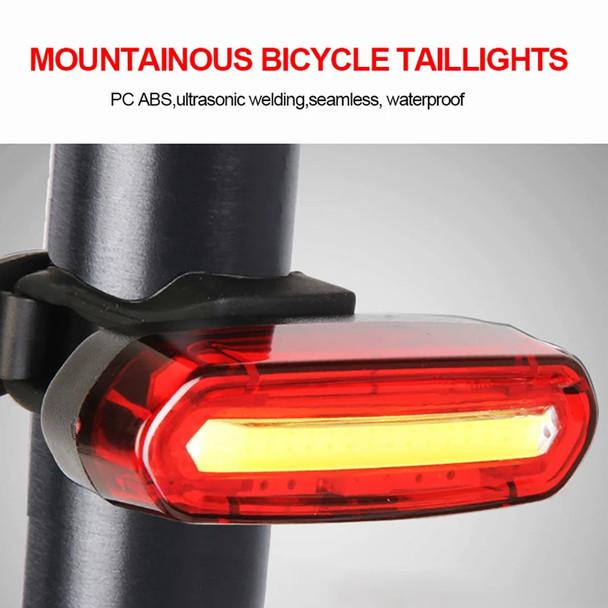 Bicycle Tail Light Night Cycling Outdoor USB Charging Waterproof Single Light Mountain Bike Led Warning Light Bike Accessories