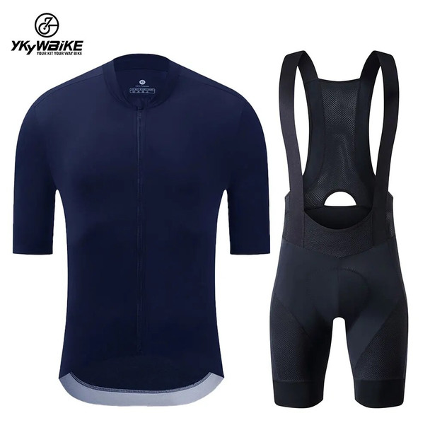 YKYWBIKE Pro Team Summer Cycling Jersey Set Bicycle Clothing Breathable Men Short Sleeve Shirt Bike Bib Shorts