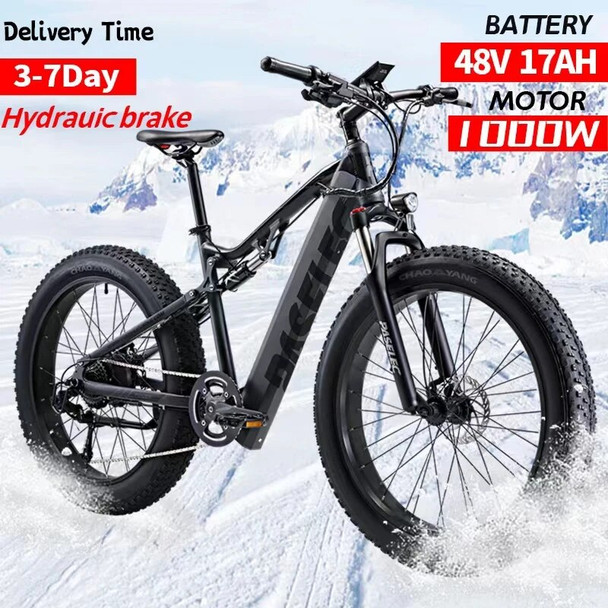 PASELCE GS9 Plus 1000W Adult 4.0 Fat Tire Electric Bicycle 26 Inch Snow Beach Ebike 48V 17AH Mountain Electric Bike PASELCE GS9 Plus 1000W Adult 4.0 Fat Tire Electric Bicycle 26 Inch Snow Beach Ebike 48V 17AH Mountain Electric Bike